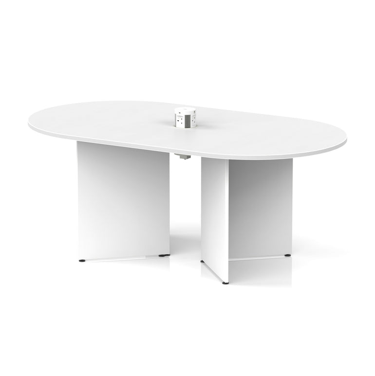 Impulse Volta Boardroom Table With Pop-up Power Module Arrowhead Leg