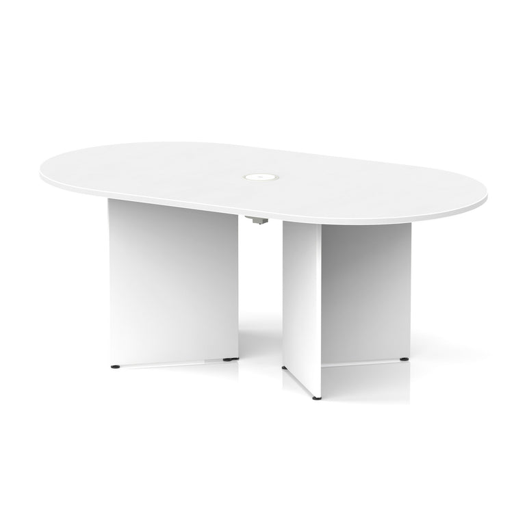 Impulse Volta Boardroom Table With Pop-up Power Module Arrowhead Leg