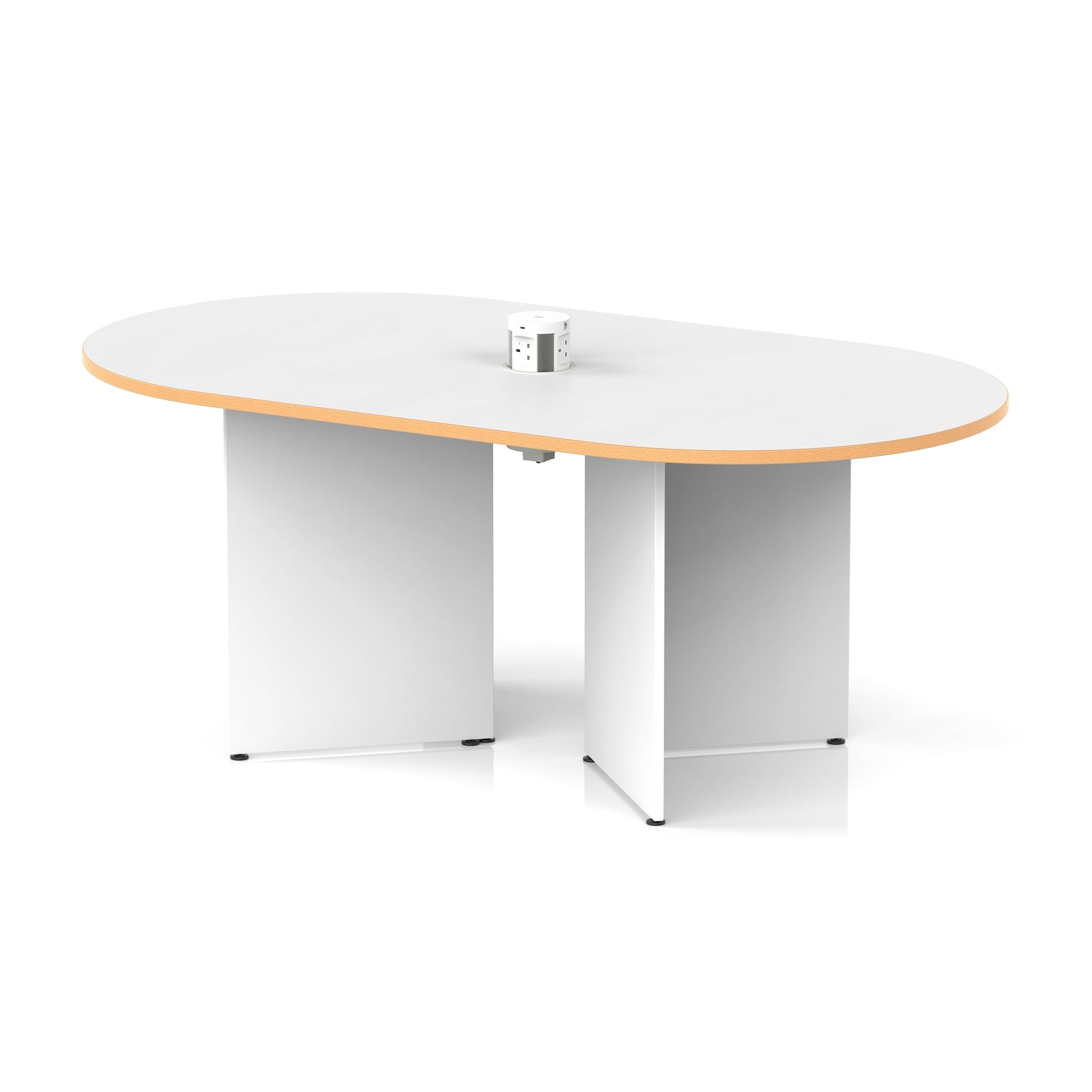 Impulse Volta Boardroom Table With Pop-up Power Module Arrowhead Leg