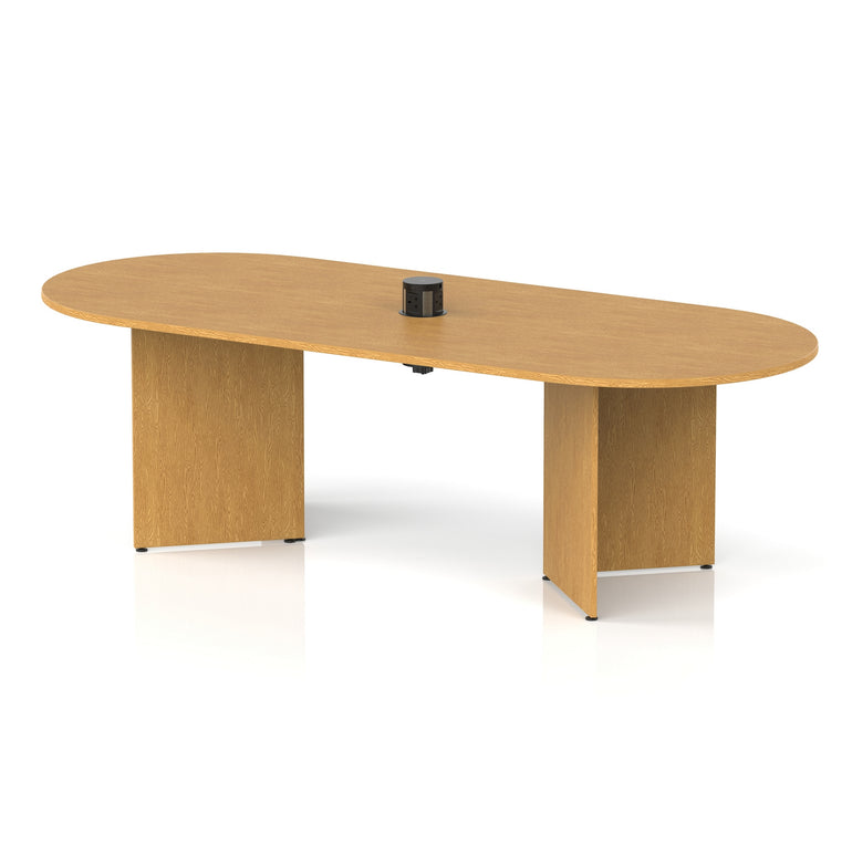 Impulse Volta Boardroom Table With Pop-up Power Module Arrowhead Leg