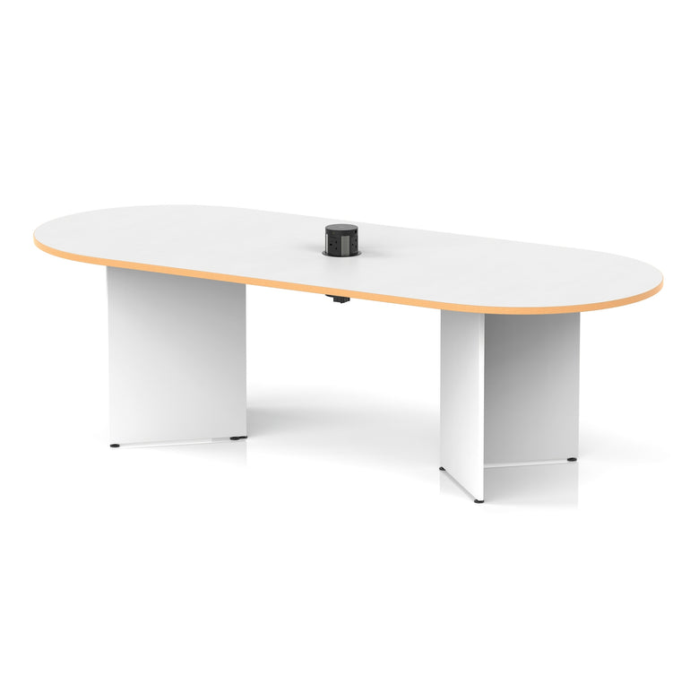 Impulse Volta Boardroom Table With Pop-up Power Module Arrowhead Leg