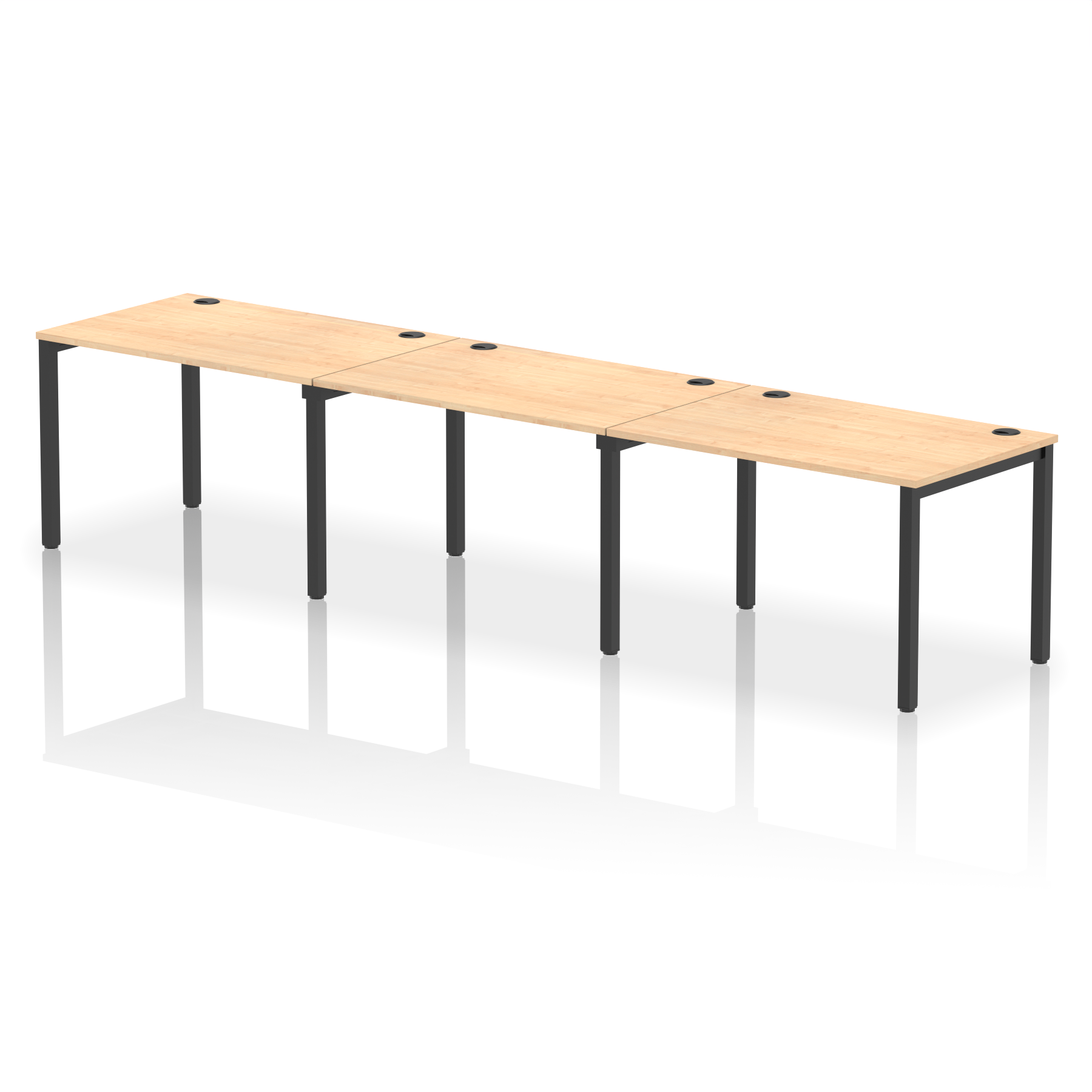 Impulse Single Row Bench Desk - 3 Person