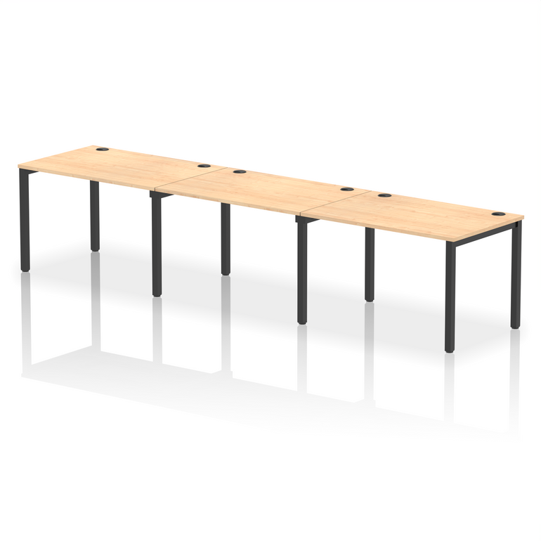 Impulse Single Row Bench Desk - 3 Person