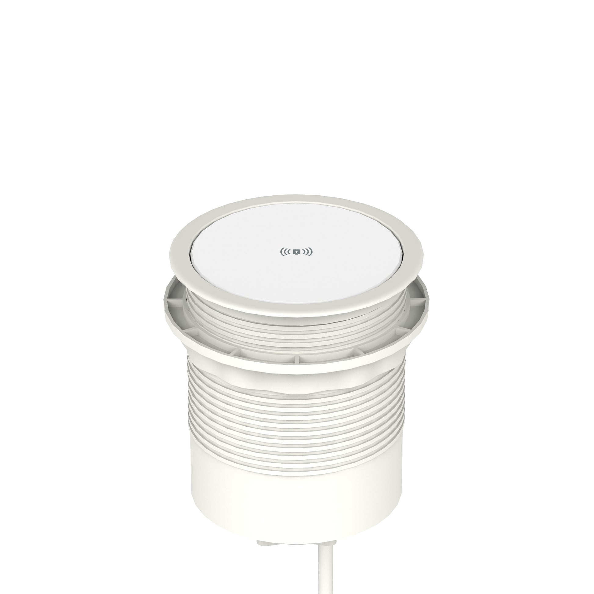 Impulse Round Pop Up Power Unit 4x Socket Module with Wireless Charger