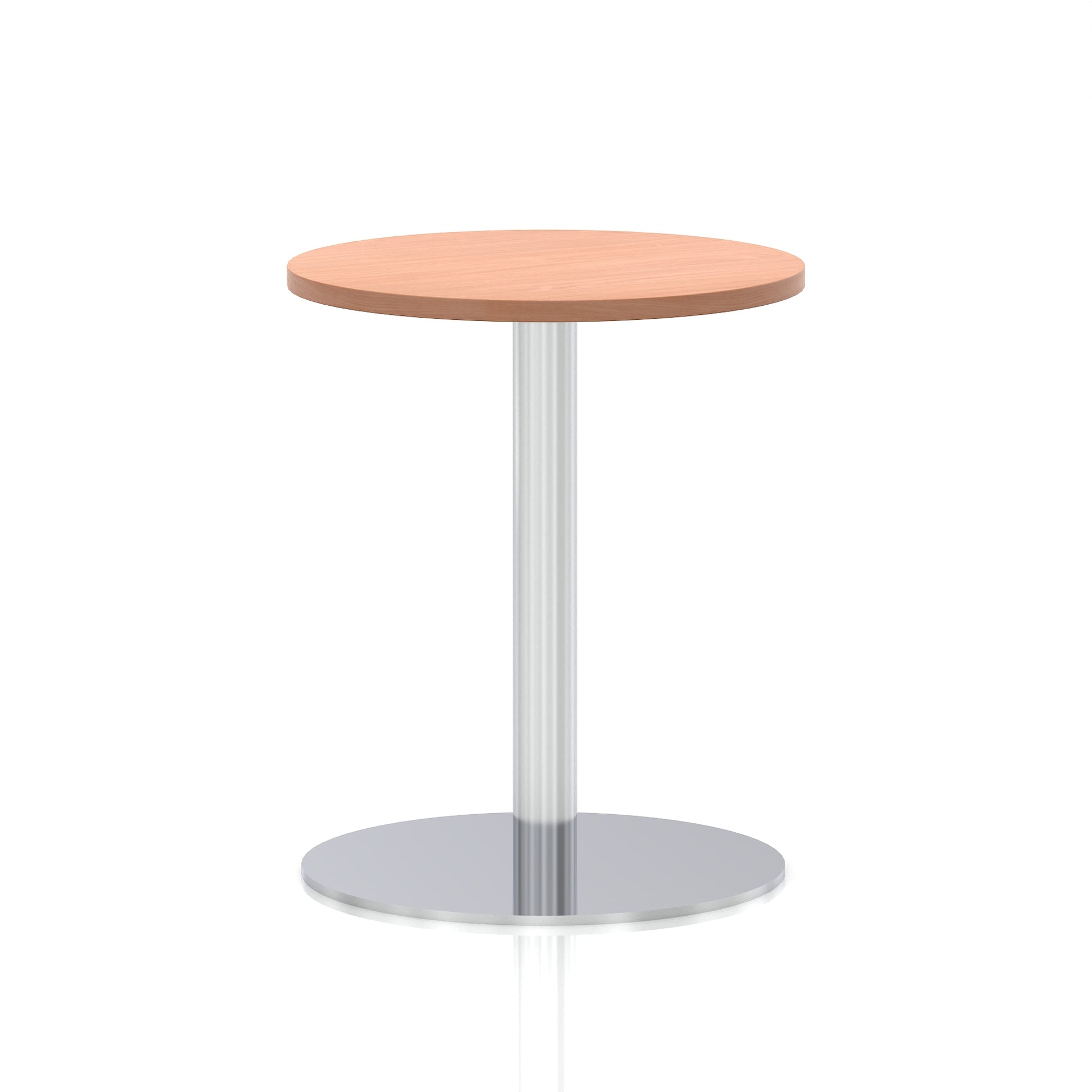 Italia Round Poseur Table Silver Leg