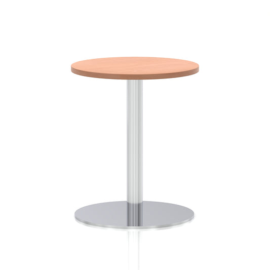 EE - Italia Round Poseur Table Silver Leg