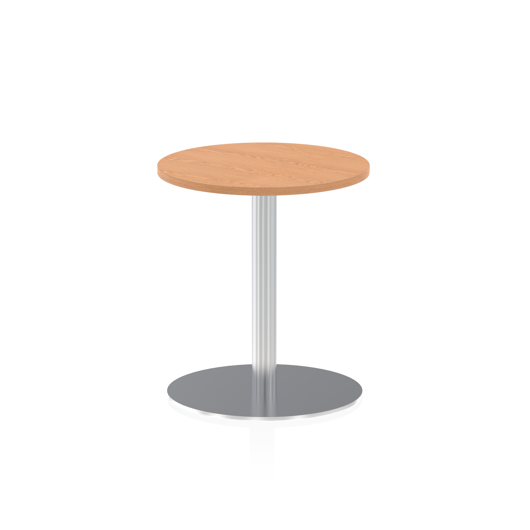 Italia Round Poseur Table Silver Leg