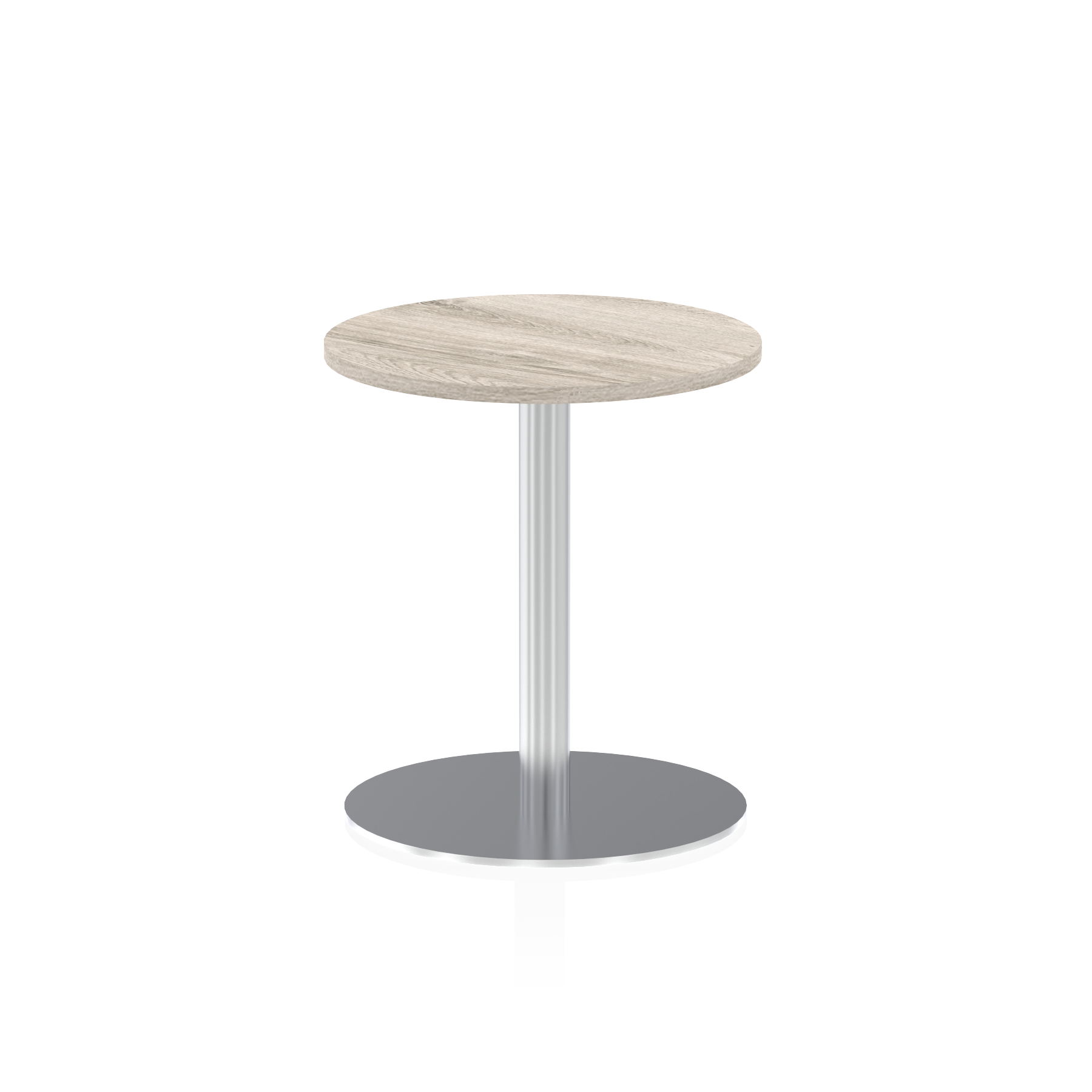 Italia Round Poseur Table Silver Leg