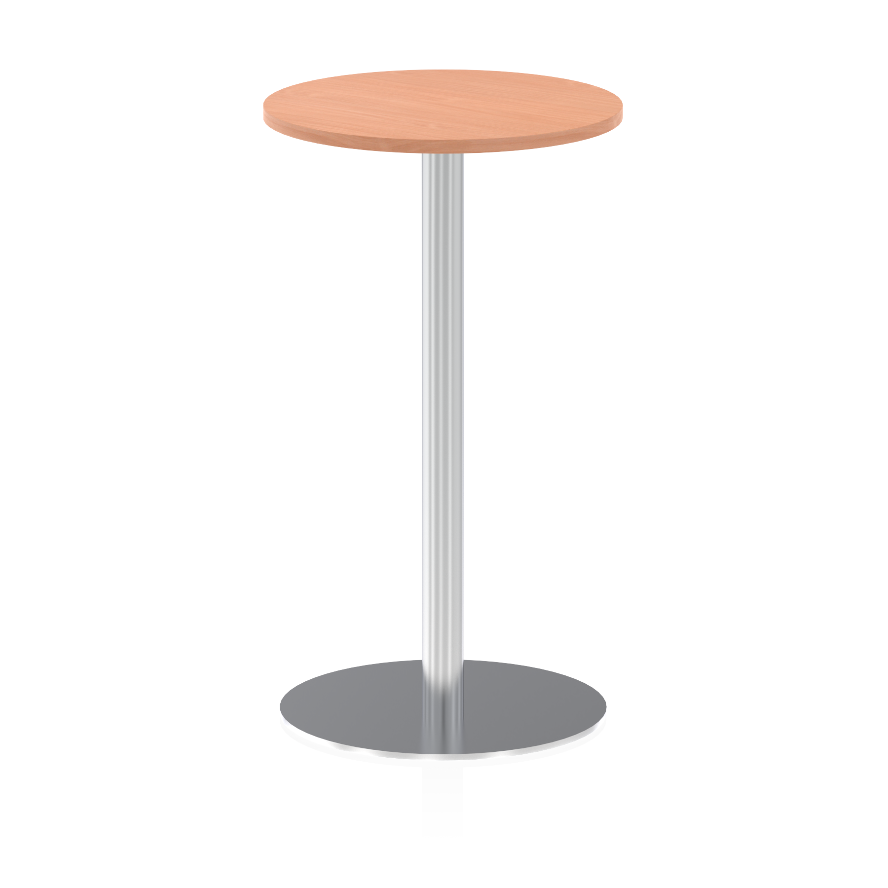 Italia Round Poseur Table Silver Leg