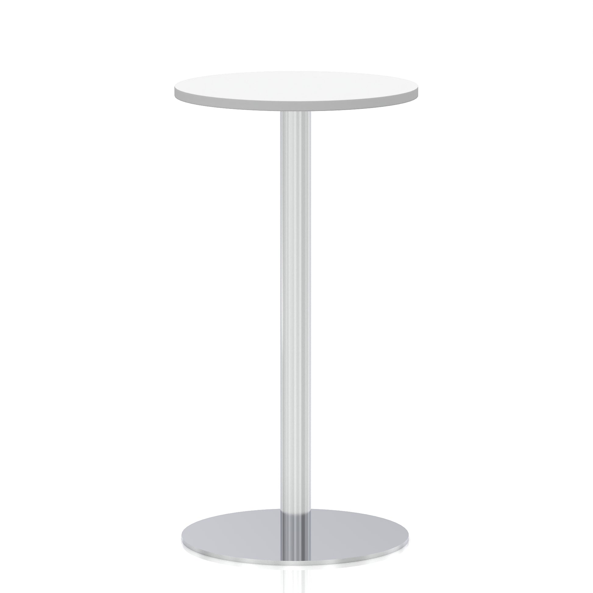 Italia Round Poseur Table Silver Leg