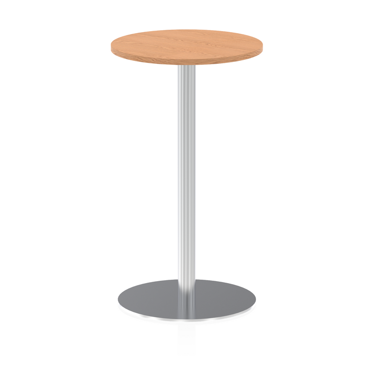 Italia Round Poseur Table Silver Leg