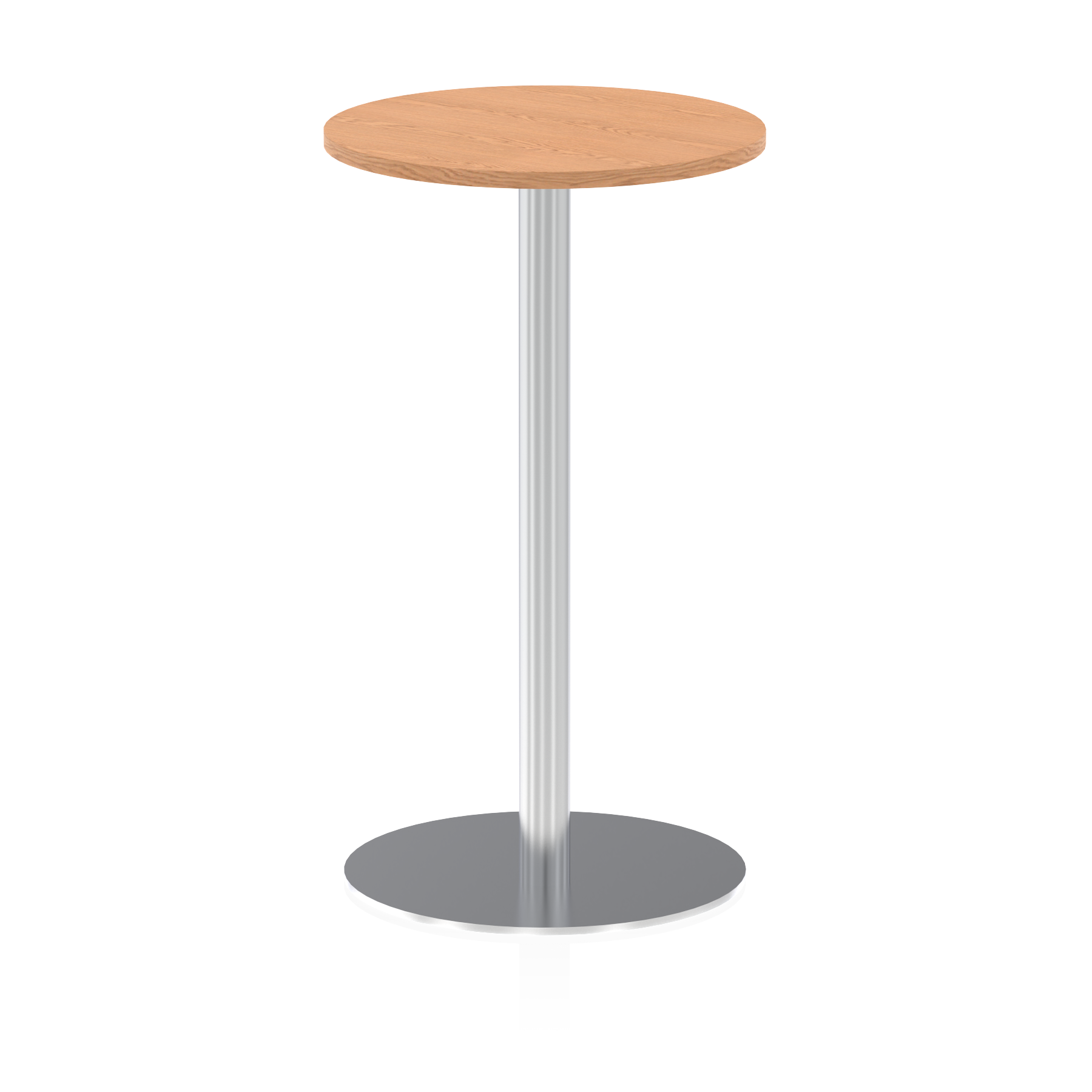 Italia Round Poseur Table Silver Leg