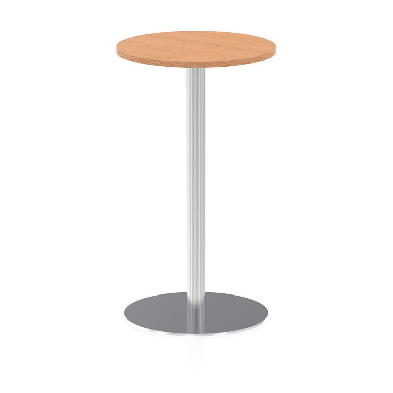 Italia Round Poseur Table Silver Leg