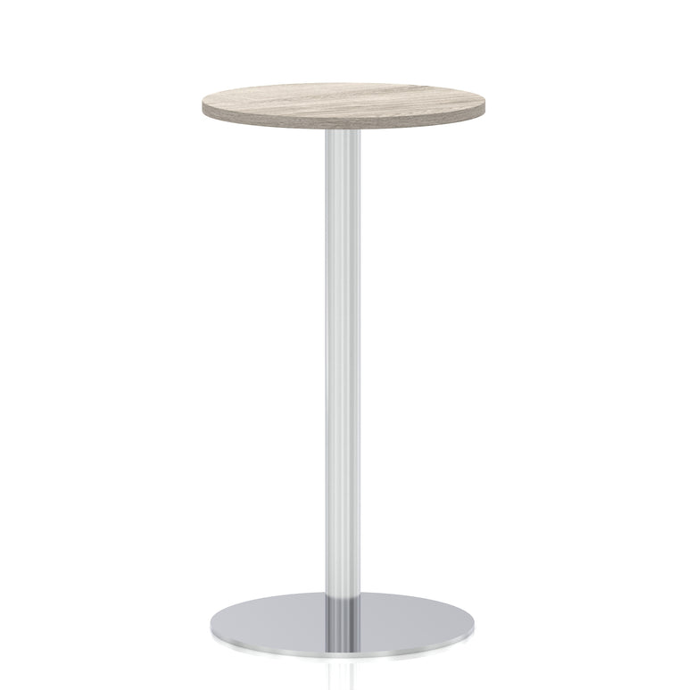 Italia Round Poseur Table Silver Leg