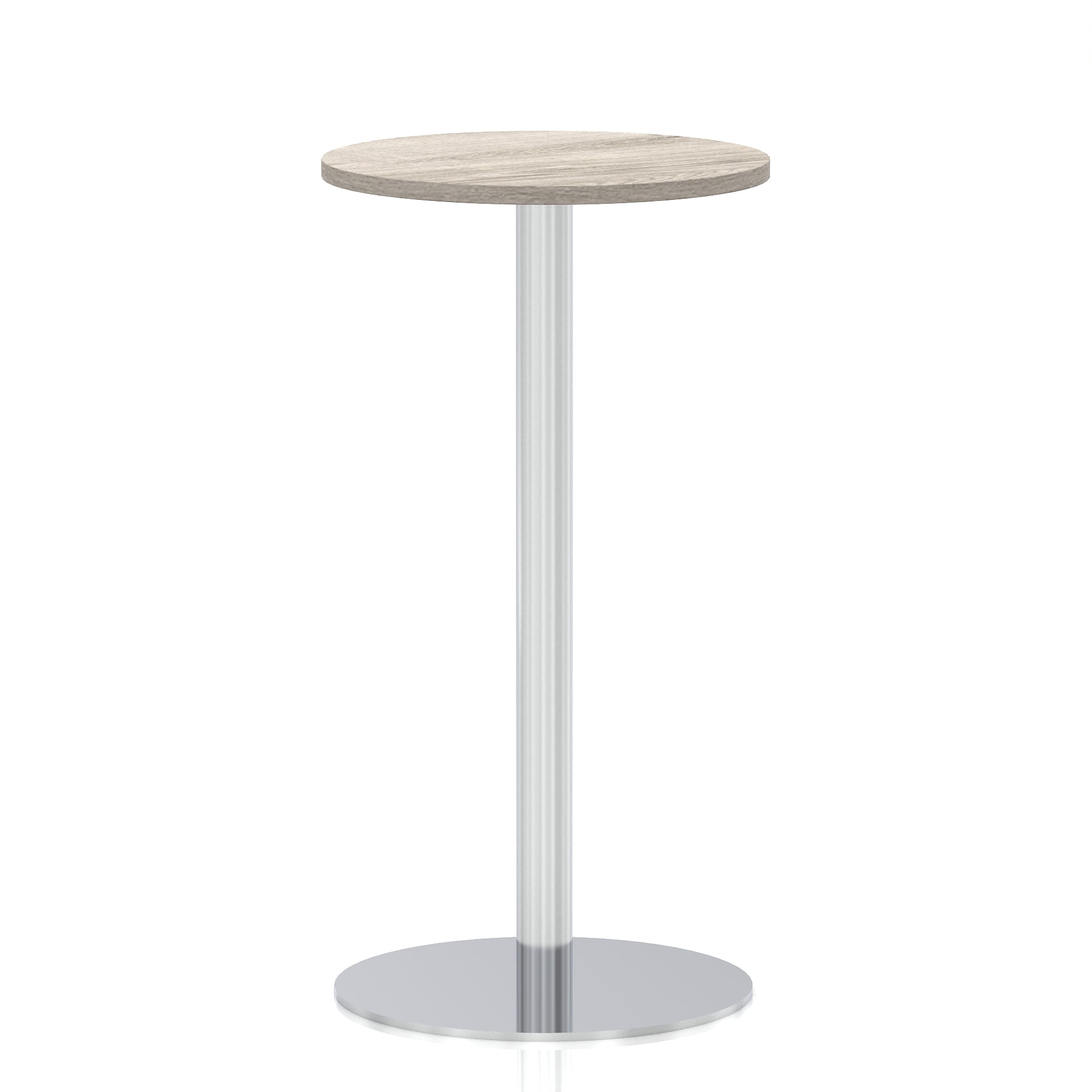 Italia Round Poseur Table Silver Leg