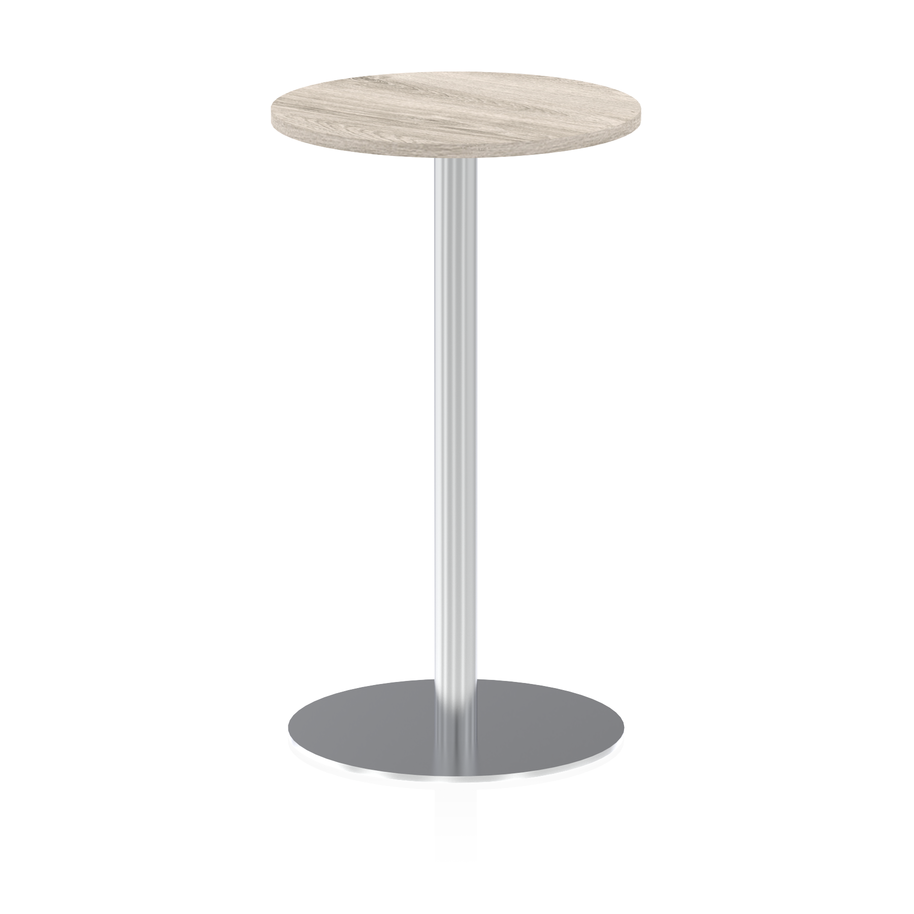 Italia Round Poseur Table Silver Leg