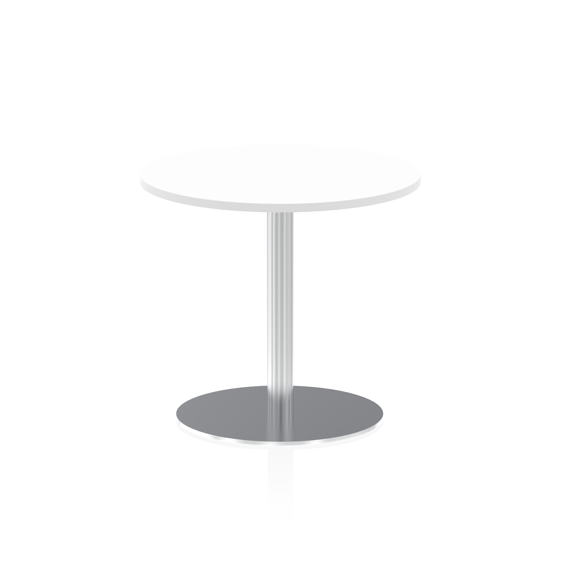 Italia Round Poseur Table Silver Leg