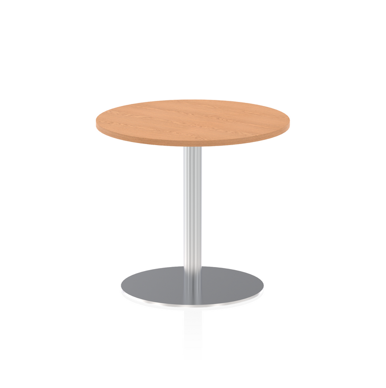 Italia Round Poseur Table Silver Leg