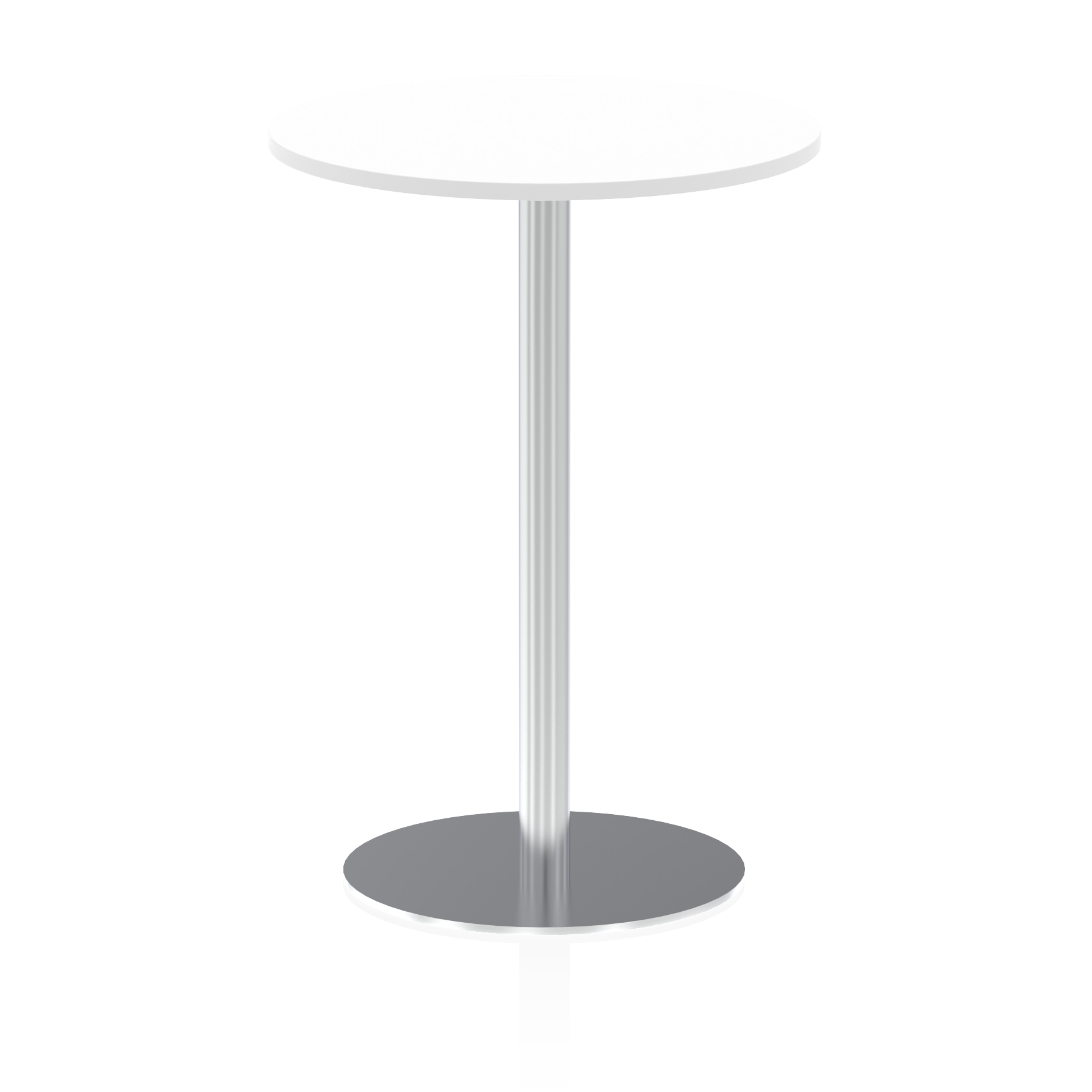 Italia Round Poseur Table Silver Leg