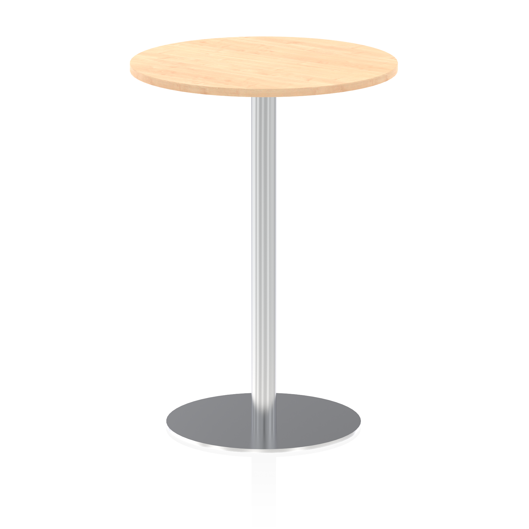 Italia Round Poseur Table Silver Leg