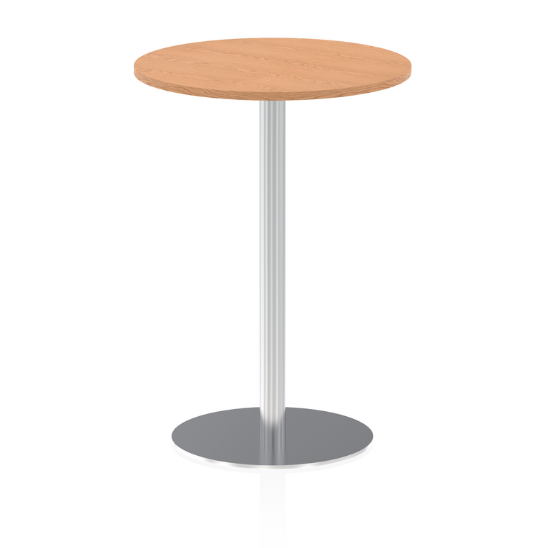 Italia Round Poseur Table Silver Leg