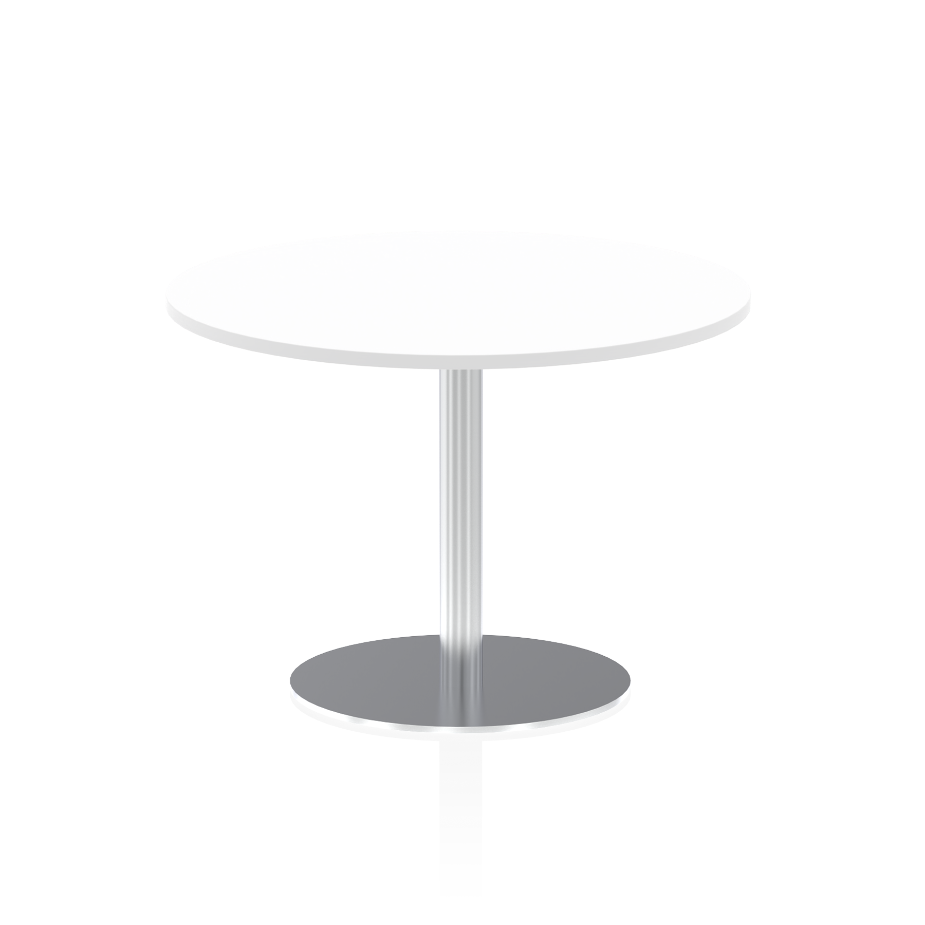 Italia Round Poseur Table Silver Leg