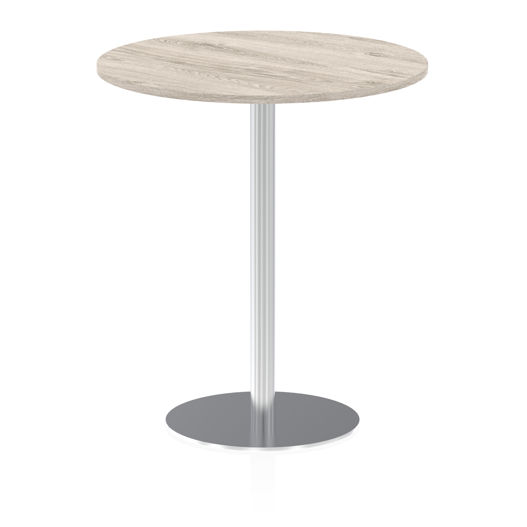 Italia Round Poseur Table Silver Leg