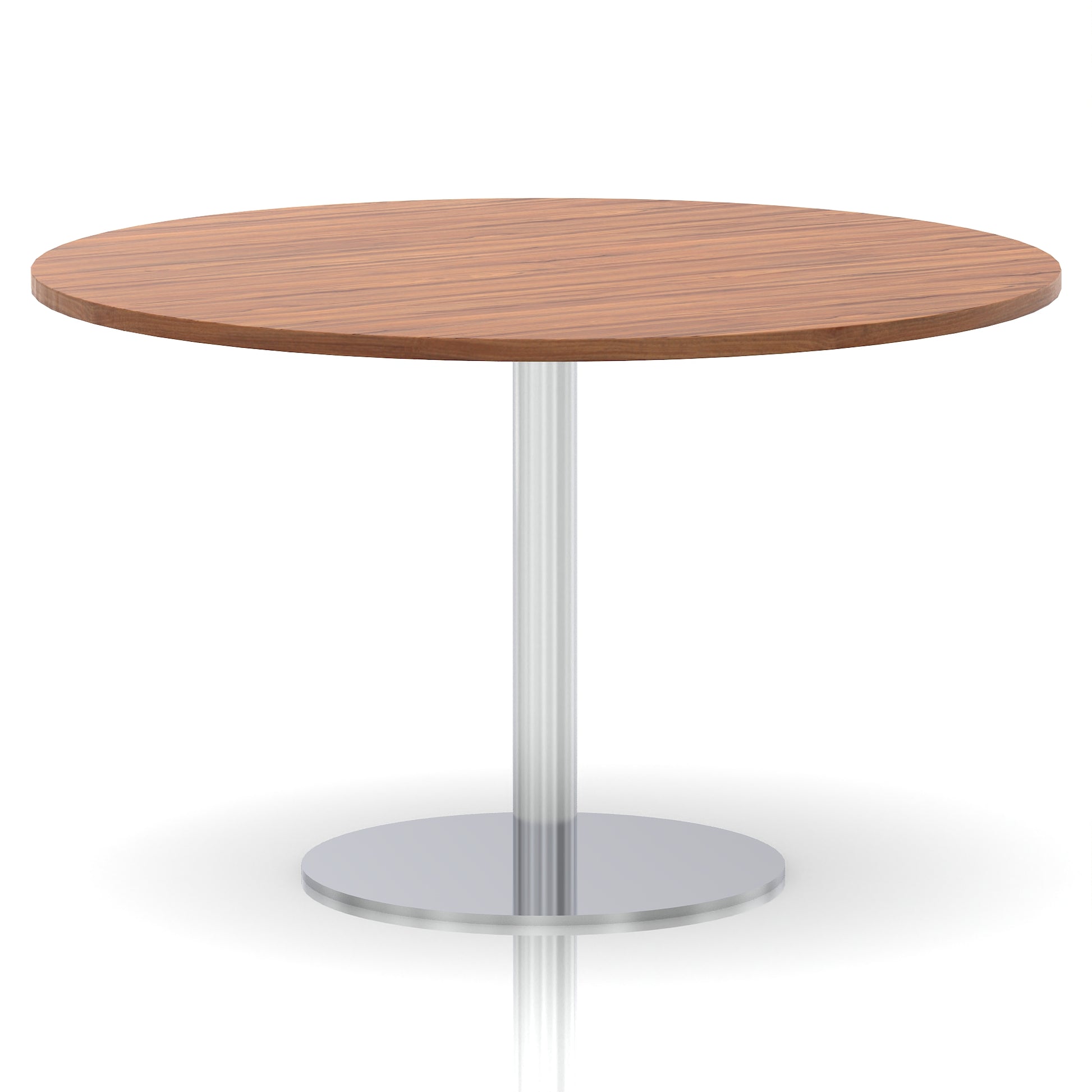 Italia Round Poseur Table Silver Leg