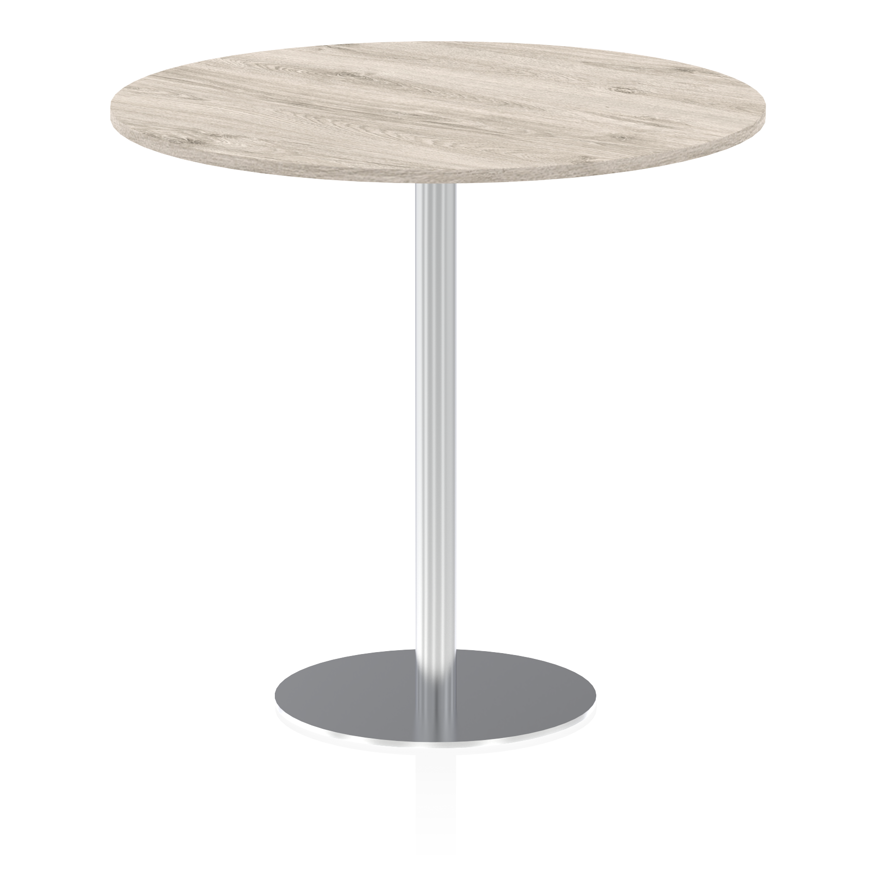 Italia Round Poseur Table Silver Leg