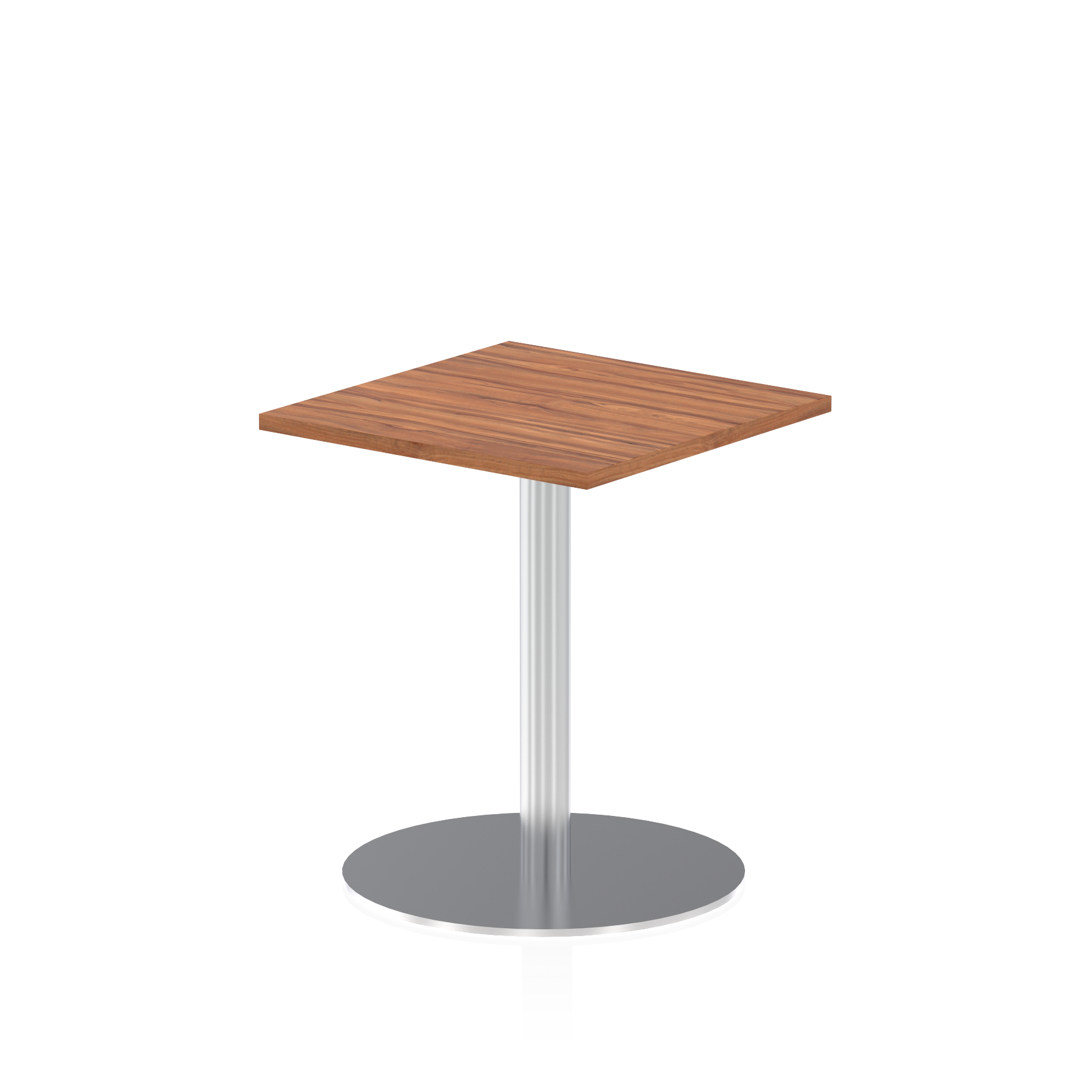 Italia Square Poseur Table Silver Leg