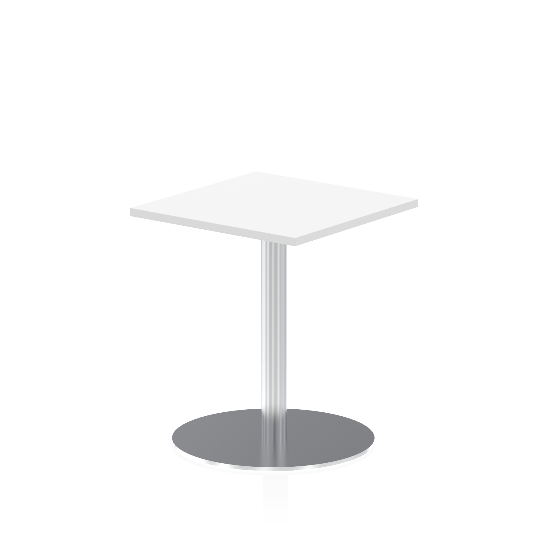 Italia Square Poseur Table Silver Leg