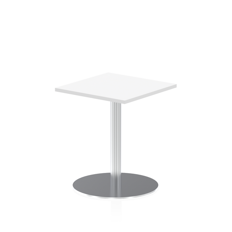 Italia Square Poseur Table Silver Leg