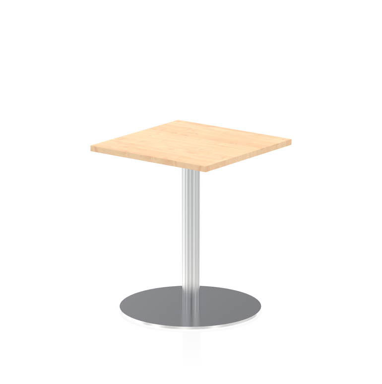 Italia Square Poseur Table Silver Leg