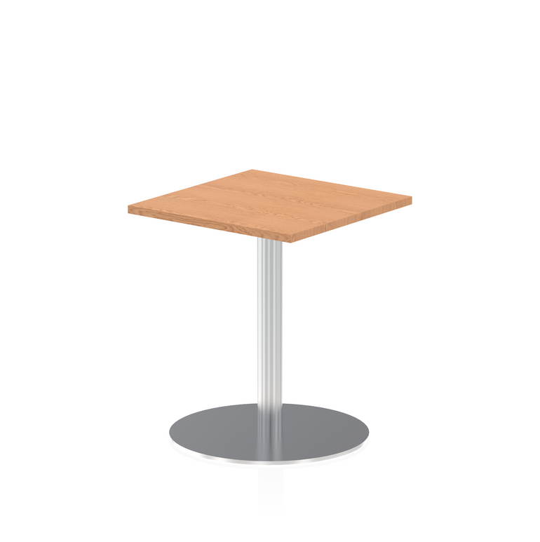 Italia Square Poseur Table Silver Leg