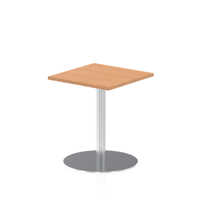 Italia Square Poseur Table Silver Leg