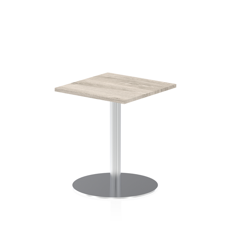 Italia Square Poseur Table Silver Leg