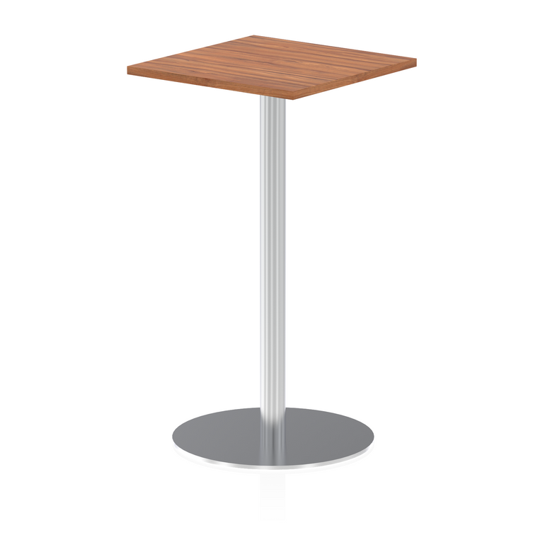 Italia Square Poseur Table Silver Leg