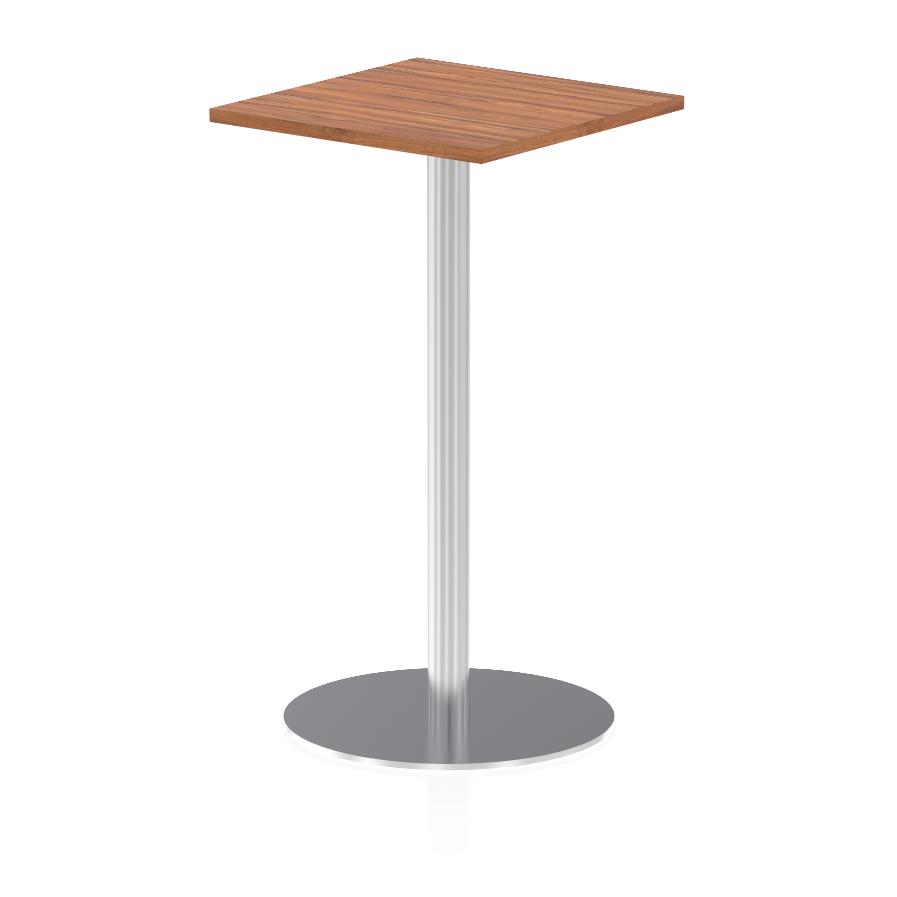 Italia Square Poseur Table Silver Leg