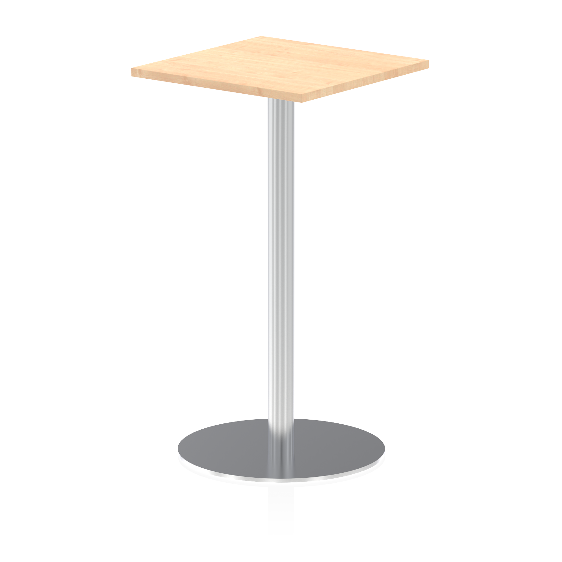 Italia Square Poseur Table Silver Leg