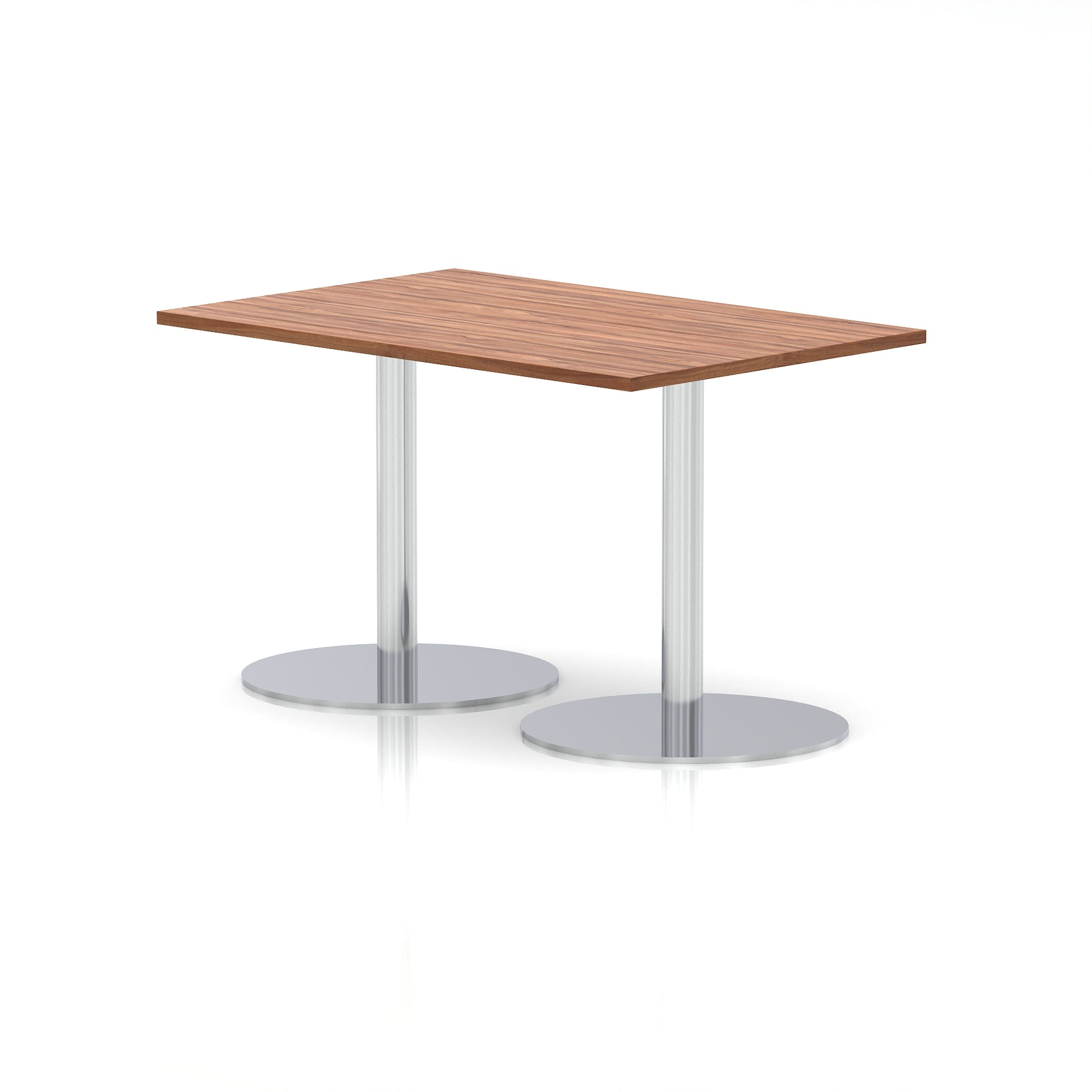 Italia Rectangular Poseur Table Silver Leg