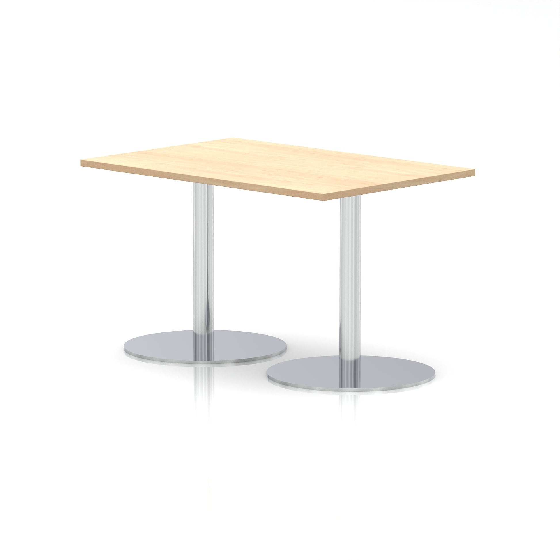 Italia Rectangular Poseur Table Silver Leg