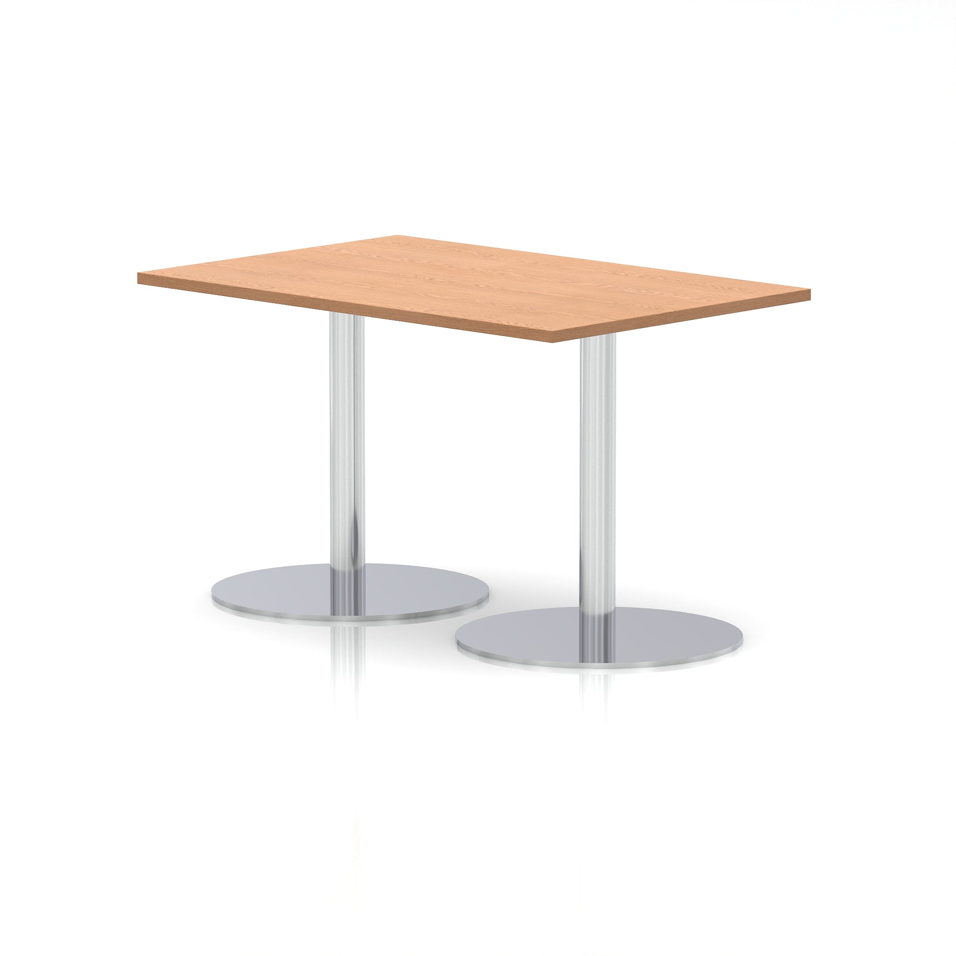 Italia Rectangular Poseur Table Silver Leg
