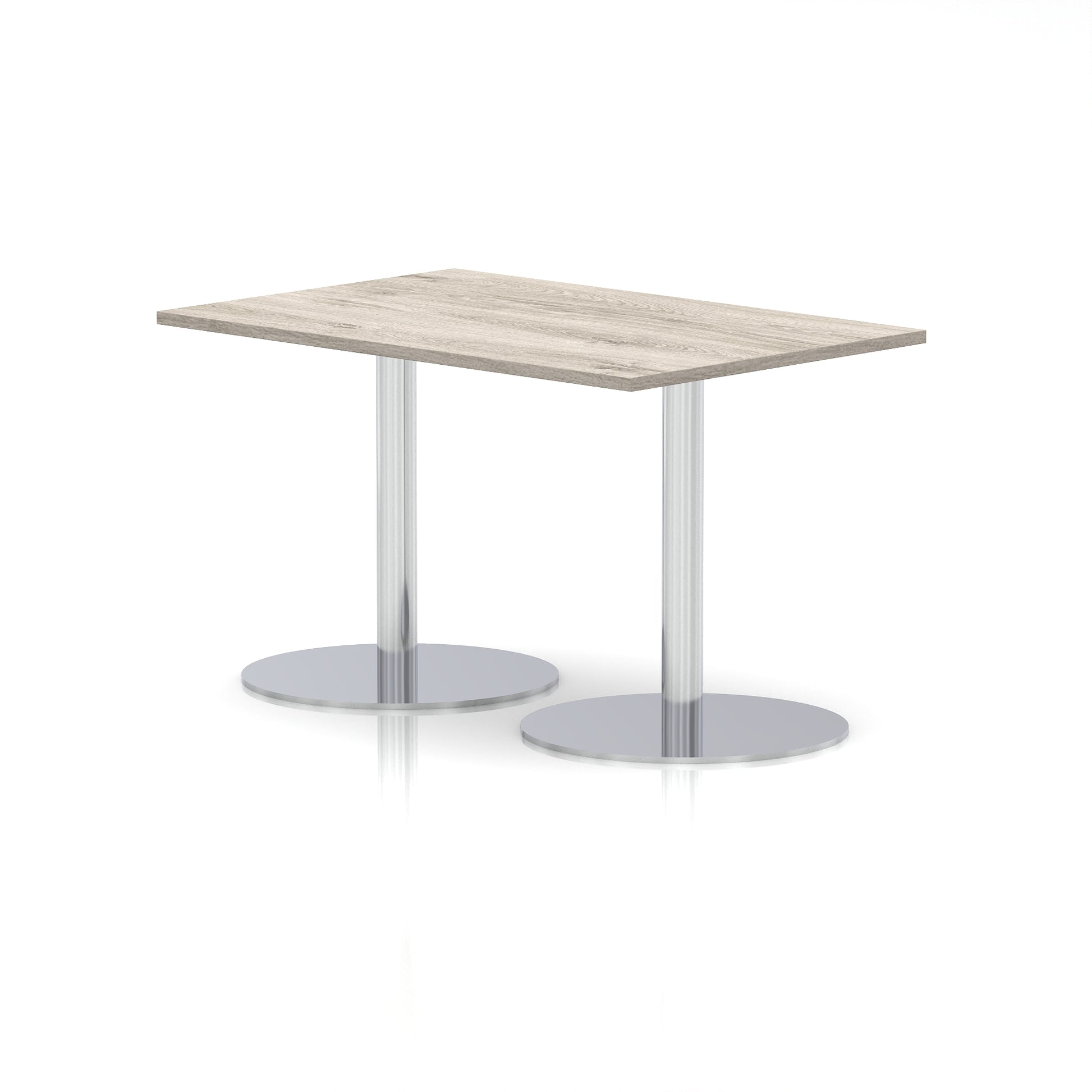 Italia Rectangular Poseur Table Silver Leg