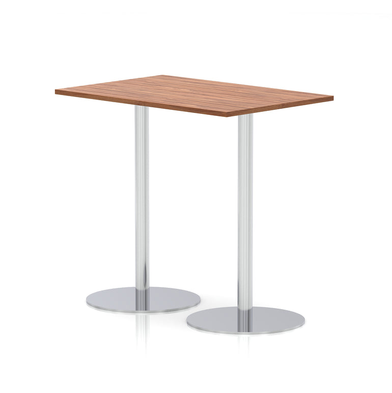 Italia Rectangular Poseur Table Silver Leg