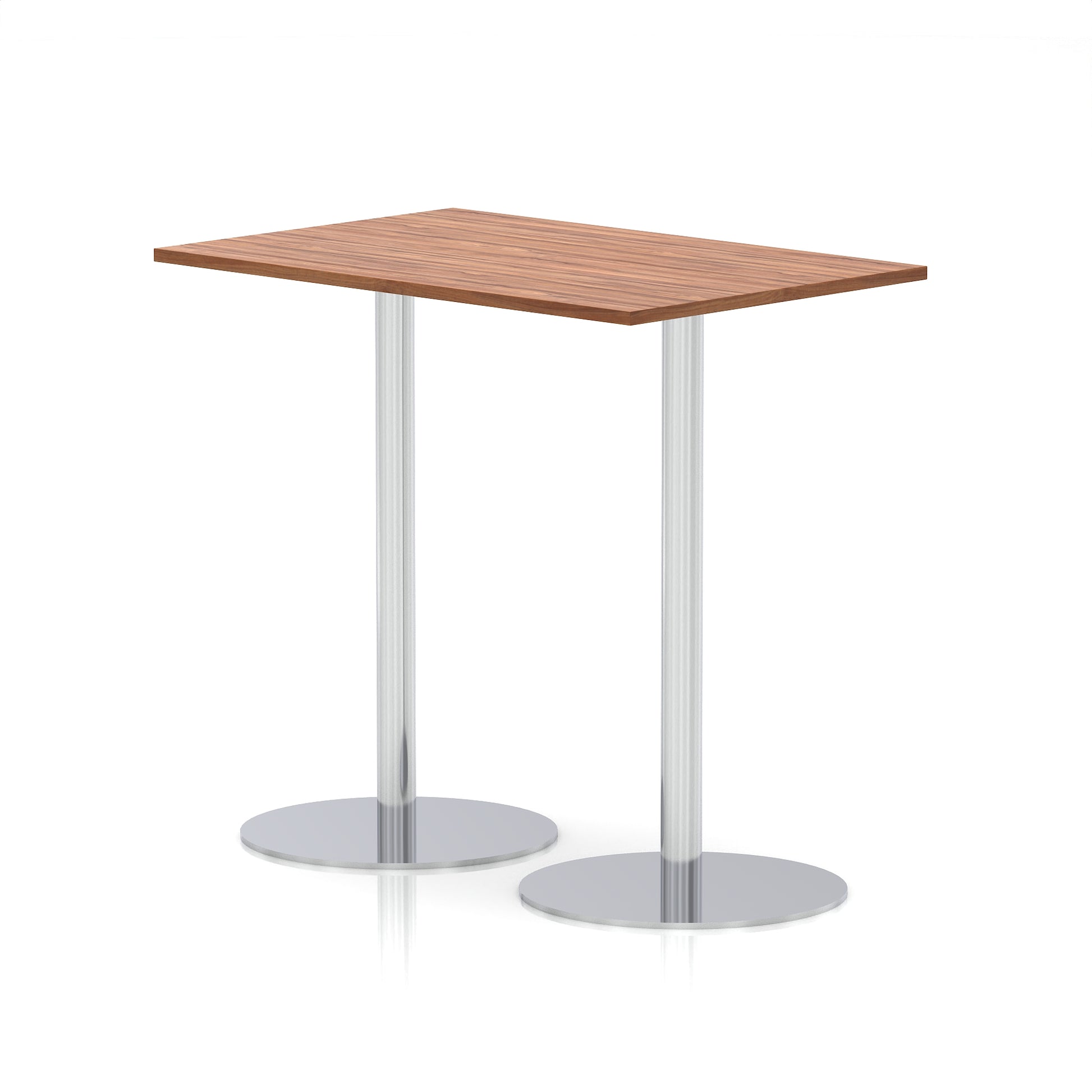 Italia Rectangular Poseur Table Silver Leg