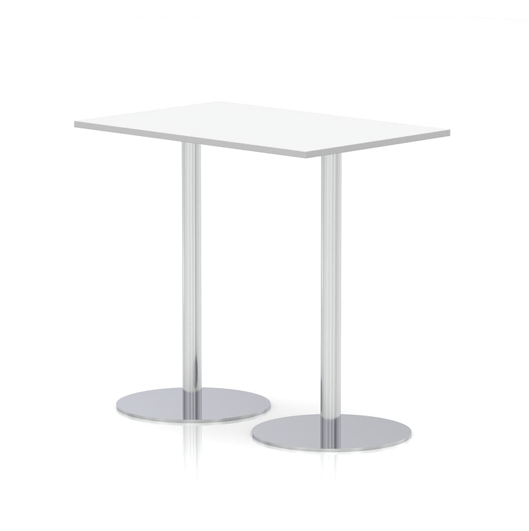 Italia Rectangular Poseur Table Silver Leg