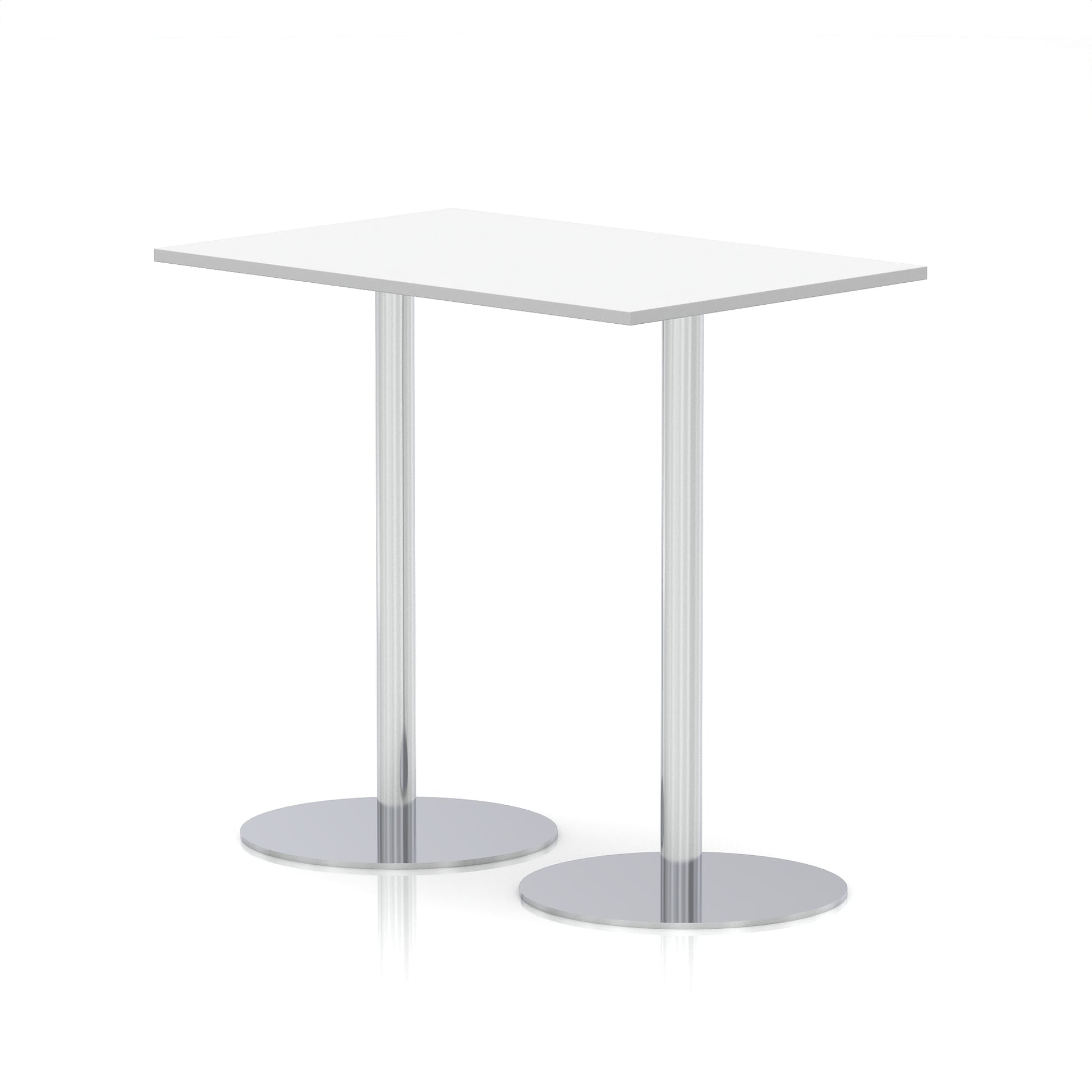 Italia Rectangular Poseur Table Silver Leg