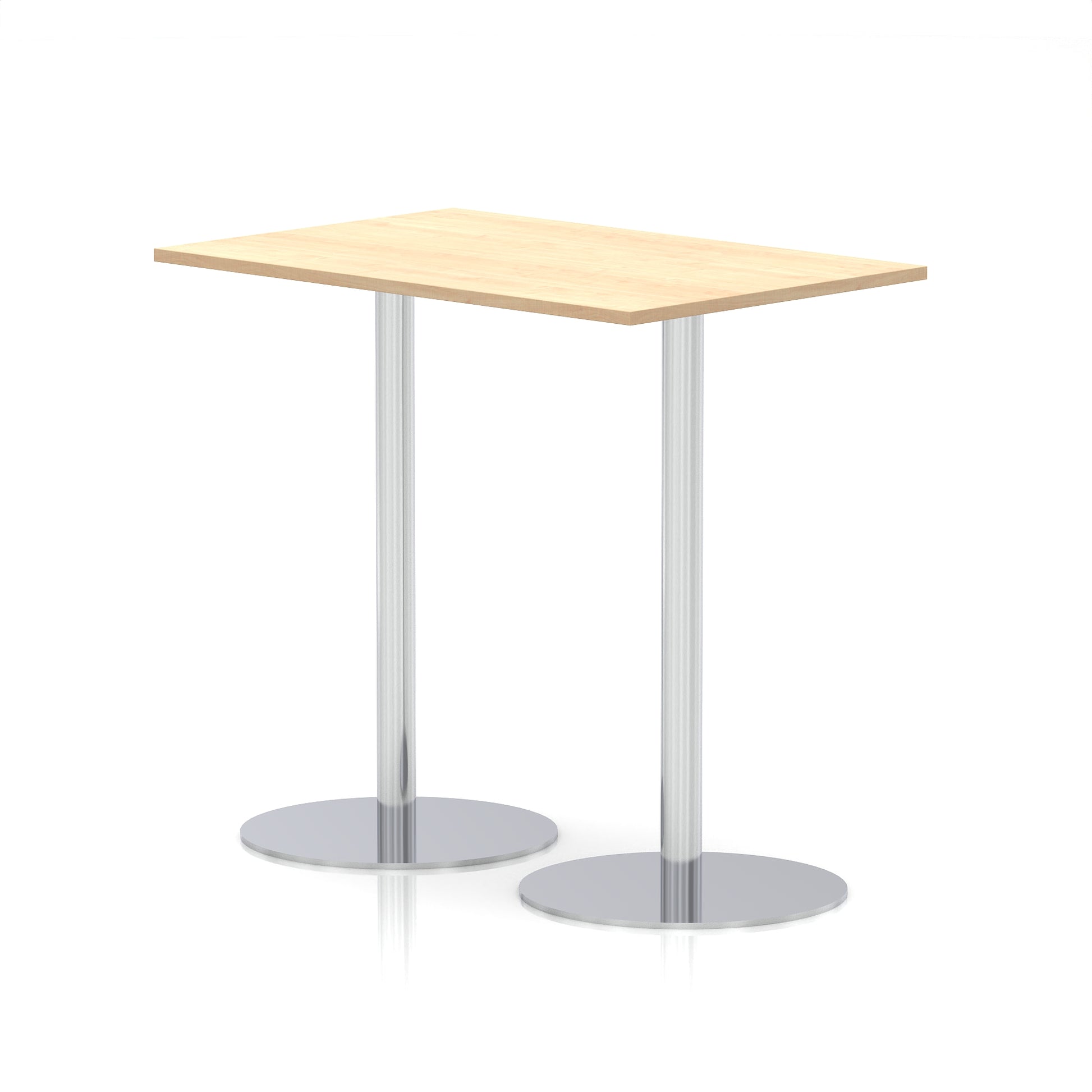 Italia Rectangular Poseur Table Silver Leg