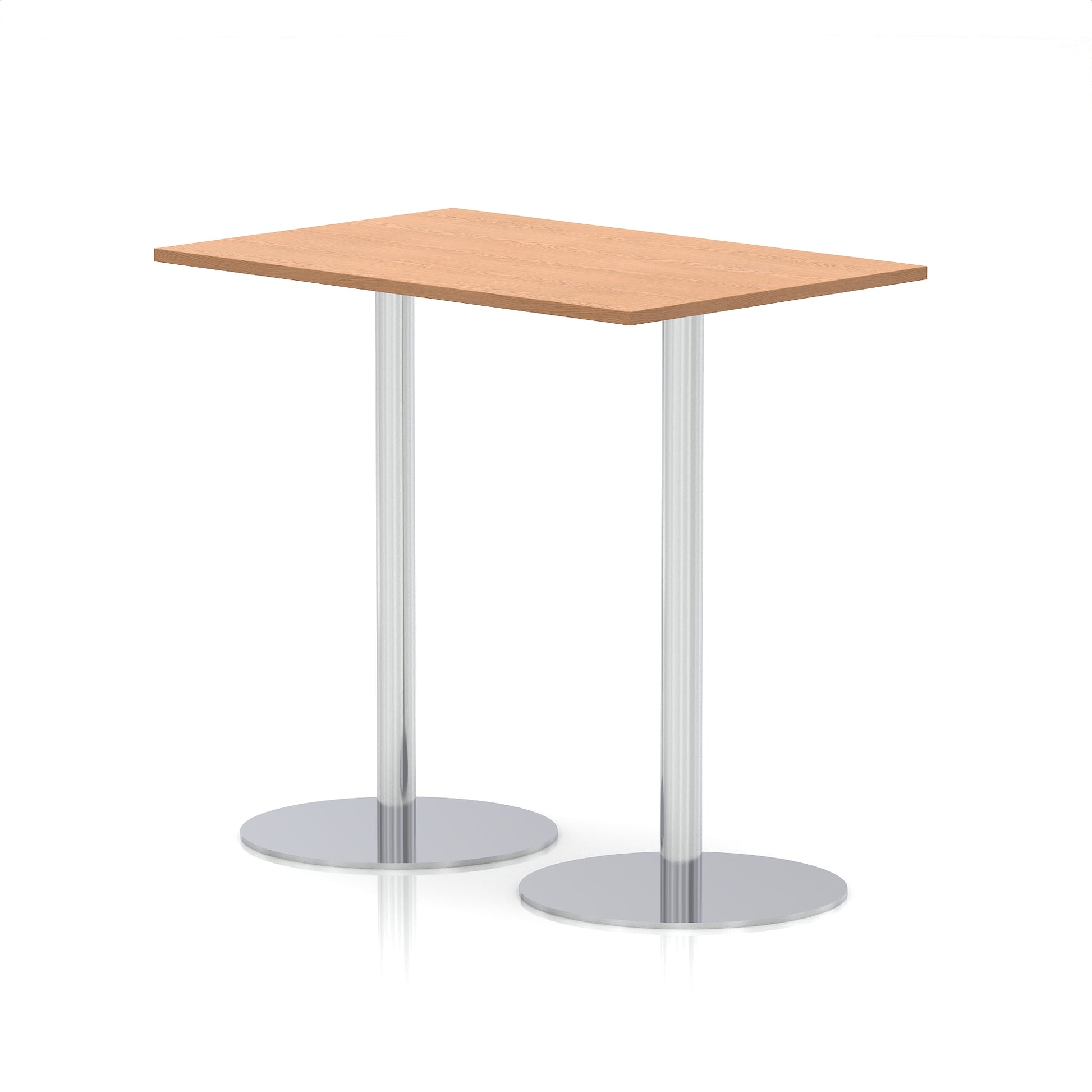 Italia Rectangular Poseur Table Silver Leg