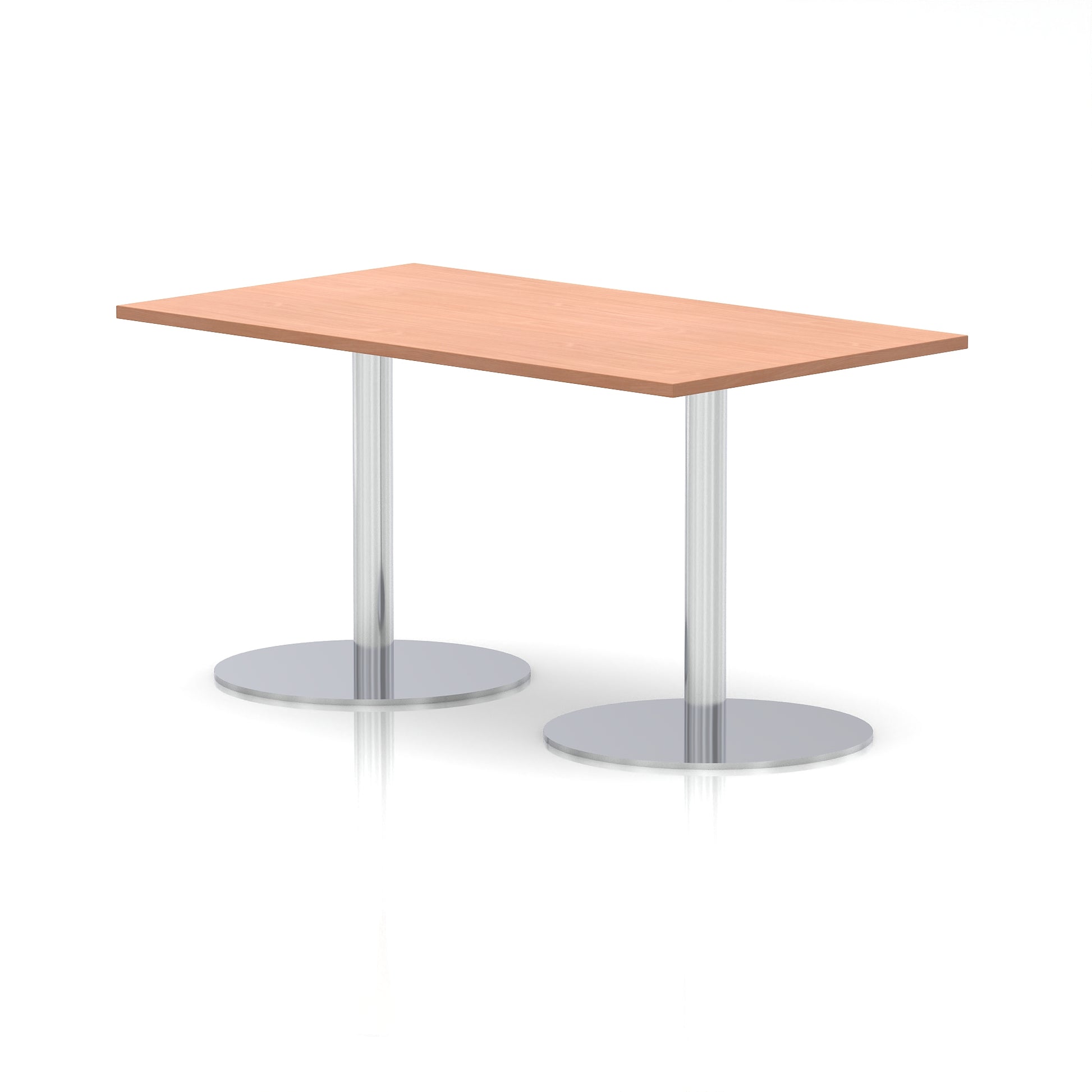 Italia Rectangular Poseur Table Silver Leg
